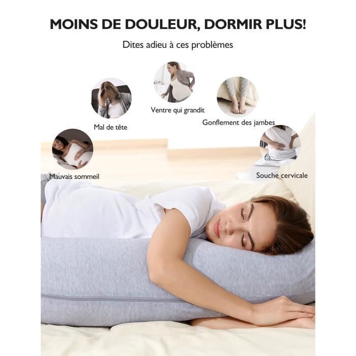 Momcozy Pregnancy Pillow, Full J-Shaped Pregnancy Pillow