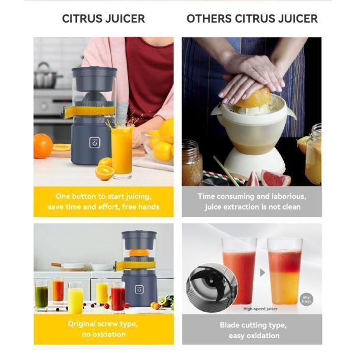 Presse-agrumes électrique centrifugeuse - Multifonctionnel  presse-agrumes automatique orange, citron, 1 clic bouton tactile
