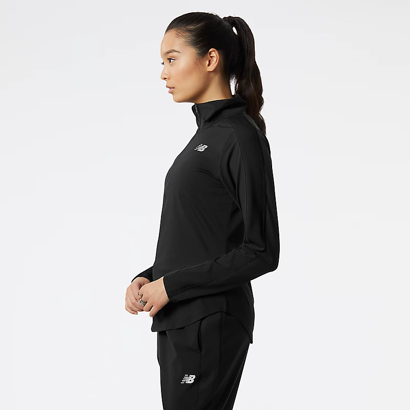Femme Accelerate Half Zip - ZWART