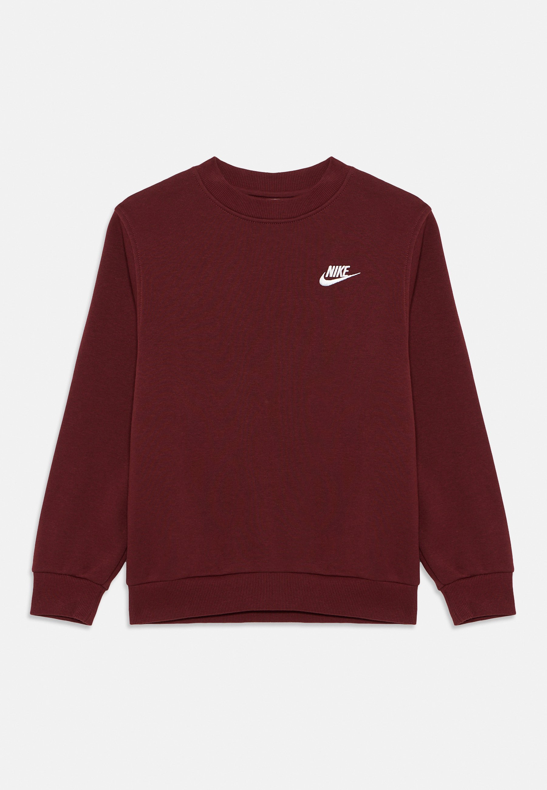 Felpa Nike Sportswear CLUB CREW UNISEX - rosso scuro/bianco