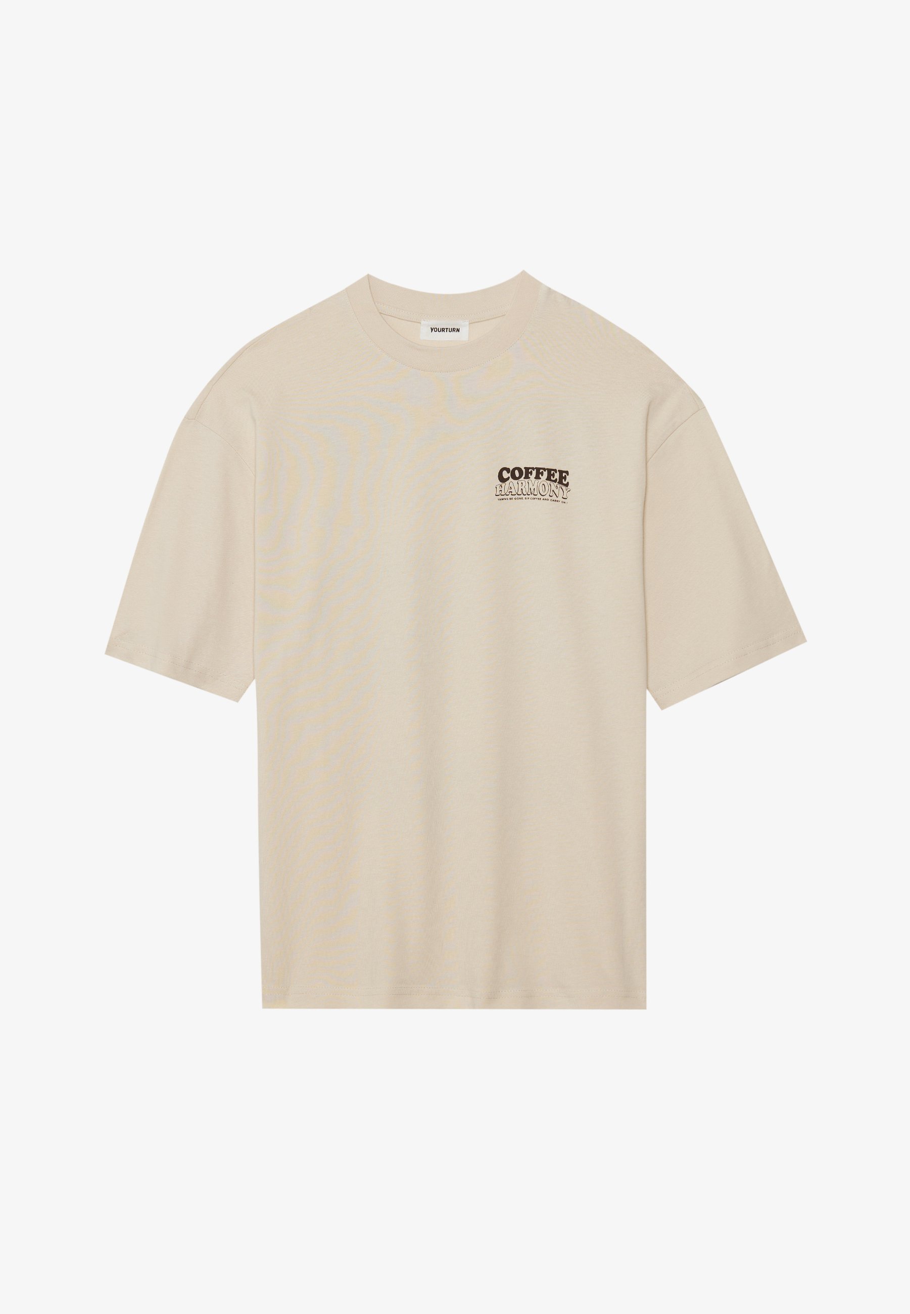 YOURTURN UNISEX - T-shirt met print - beige