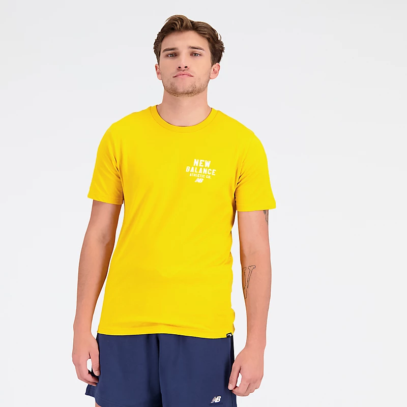 Męska koszulka z krótkim rękawem Sport Core Graphic Cotton Jersey – VARSITY GOLD
