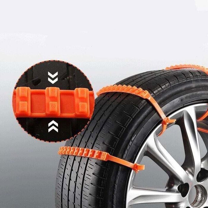 Juego de 20 cadenas universales para nieve de coche, cadenas antideslizantes para neumáticos de SUV y camiones, fácil y segura instalación.
