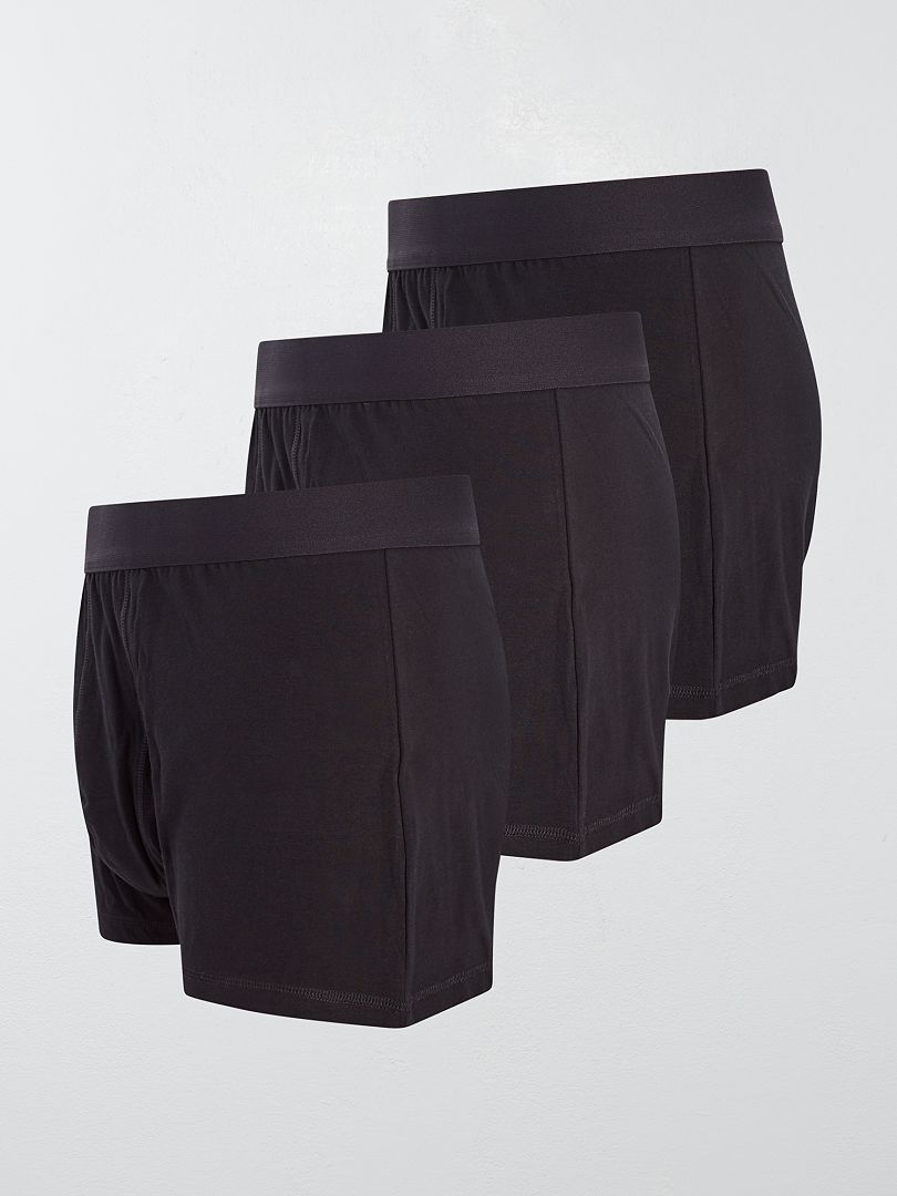 Conjunto de 3 bóxers ecológicos talla+ - Negro