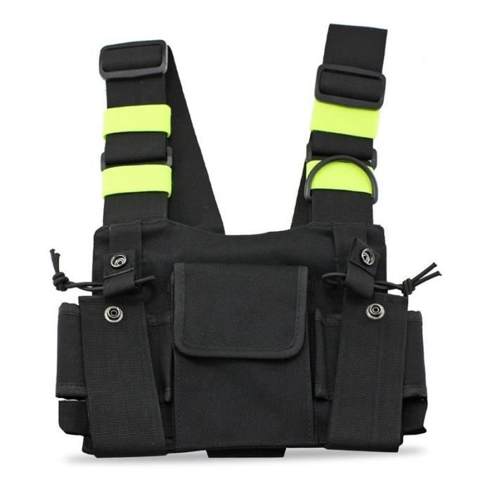 Radios de bolsillo, arnés para radio de pecho, bolsa para la cara del pecho, estuche para chaleco, estuche de transporte para radio bidireccional Talkie