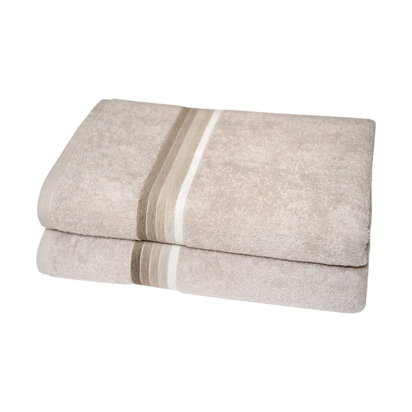 Douchehanddoeken, set van 2, beige