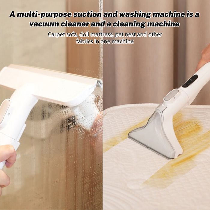Nettoyeur Canapé Tissu 15000Pa,Shampouineuse avec Double Réservoir 1.3L/1.1L, Aspirateur Nettoyeur de Tapis pour Voiture