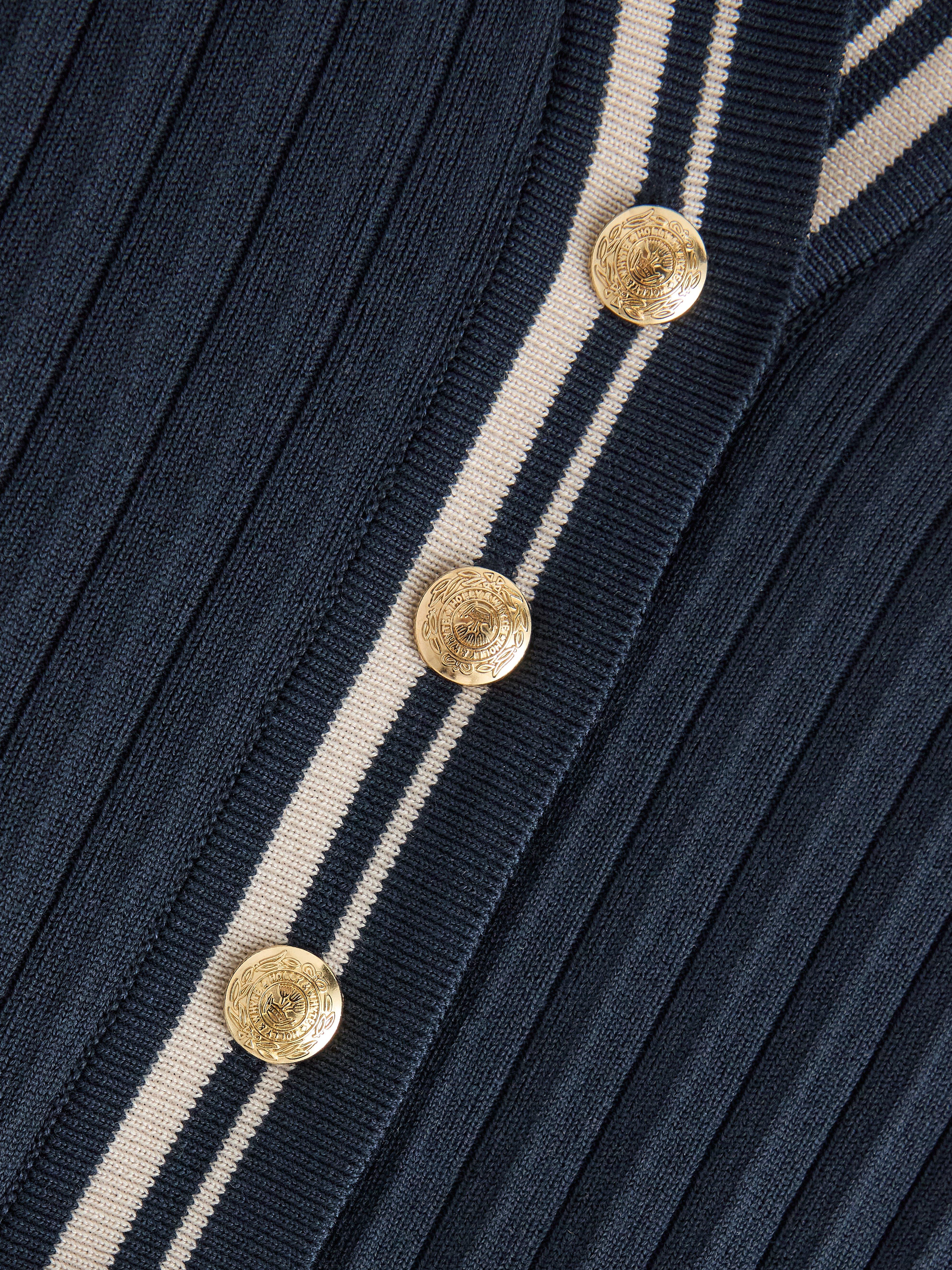 Vestido midi azul marinho escuro