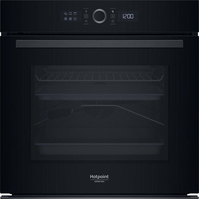 Four encastrable - Pyrolyse - HOTPOINT - HA4S80PM0BA - Noir - Porte froide - 73 L - 59,5 x 56,4 x 59,5 cm