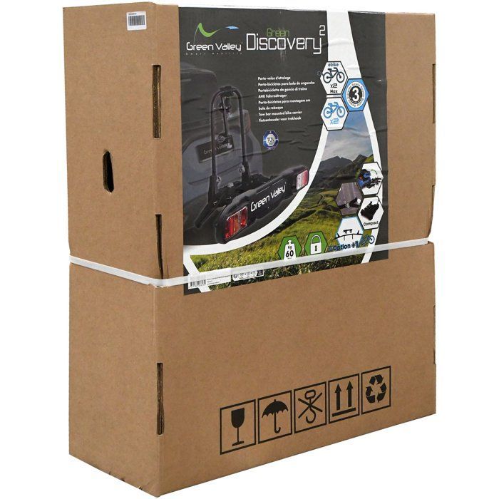 Portabici per auto Green Valley Disco per 2 biciclette - Trasportatore per biciclette da auto