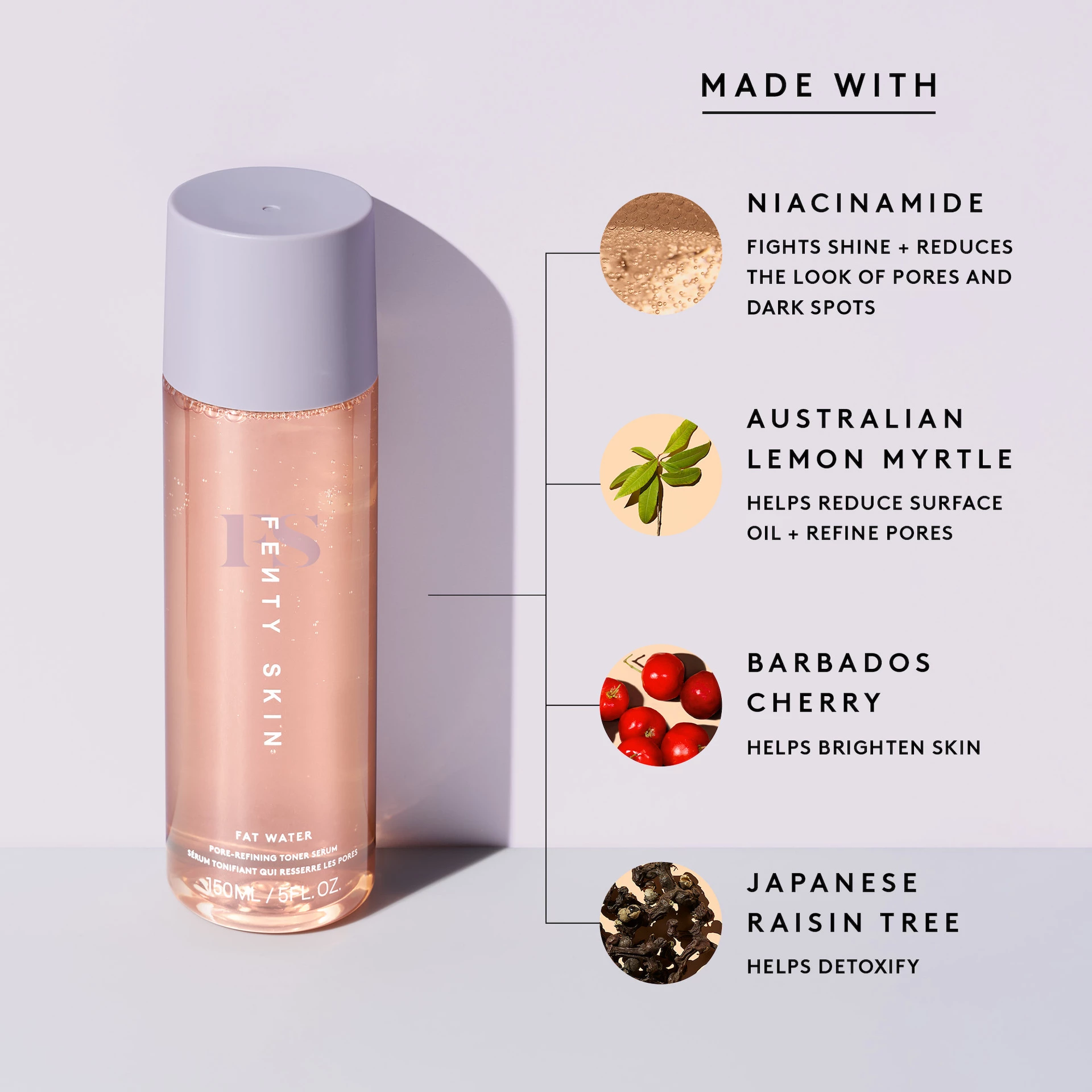 Ser tonic anti-gras cu efect de rafinare a porilor 150 ml - Fenty Skin
