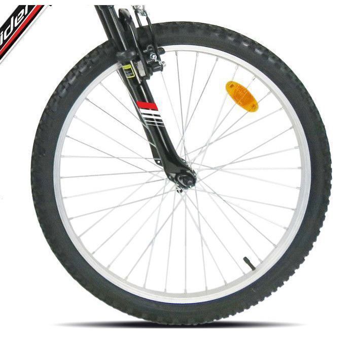 Vélo enfant (140/160 cm)- VTT 24'' Tout Suspendu - 18 vitesses -Dérailleur Shimano - Freins V-Brake -Jantes en Aluminium,