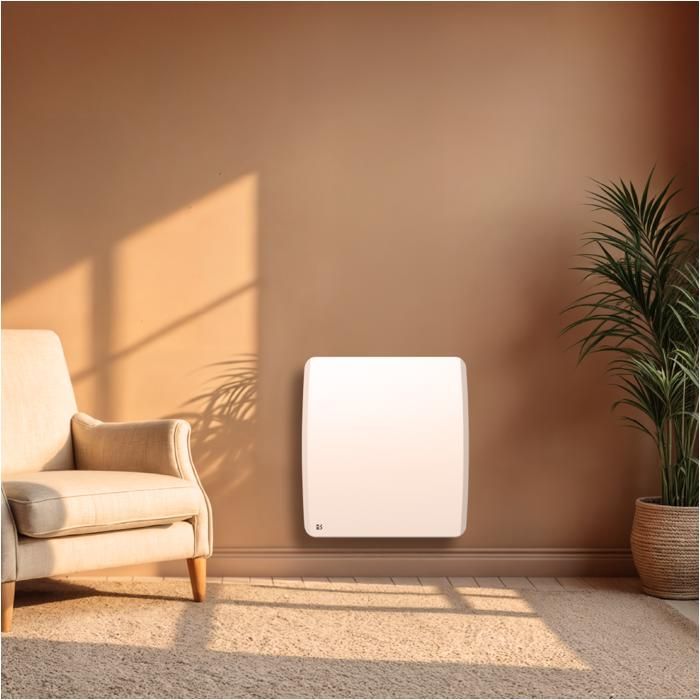 Besther ARIA 500W Ceramic Dry Inertia Fixed Electric Radiator - Horizontal White