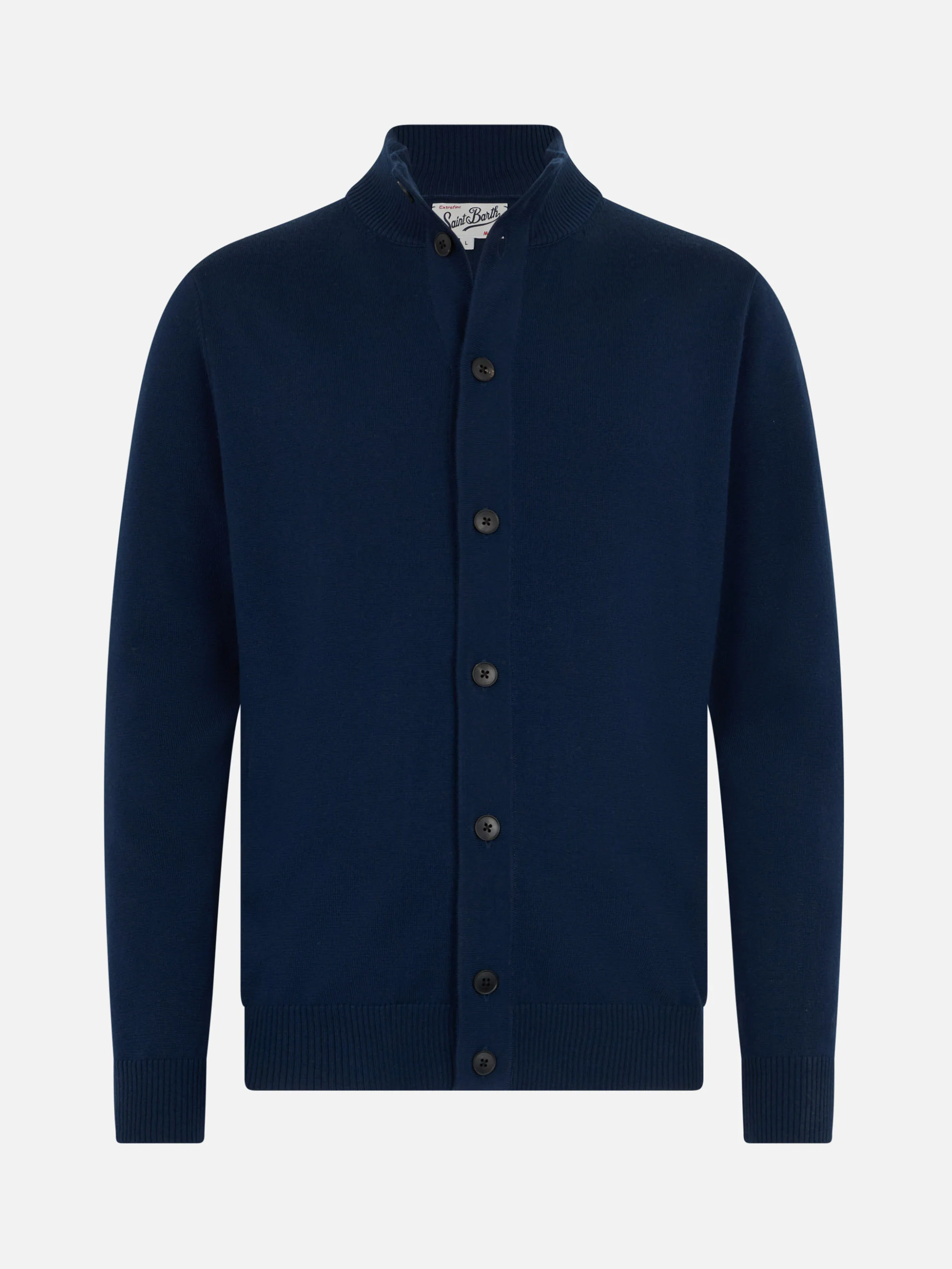 Savile herenvest van marineblauwe merinowol