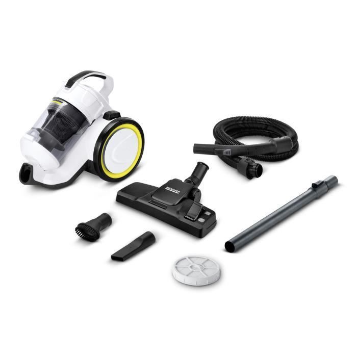 Aspiradora multiciclónica sin bolsa KARCHER VC 3 - 700 W - Filtro HEPA 13 - Funcionamiento silencioso - Manguera de aspiración de 1,5 m