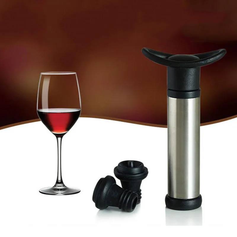 Sigillatrice sottovuoto per bottiglie di vino con pompa e 2 tappi, strumento di conservazione, utensili da cucina, accessori per la cucina