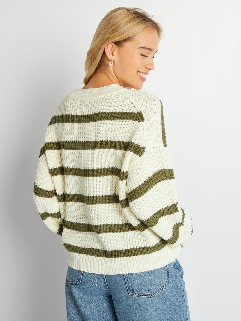Jersey de punto a rayas 'JDY' - Rayas beige