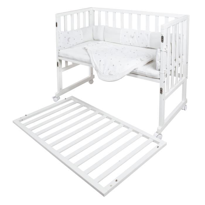3-in-1-Beistellbett – ROBA – SAFE ASLEEP – Inklusive „Sternenzauber“-Ausstattung – Weiß