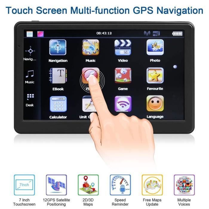 GPS-navigatie voor auto en vrachtwagen - HOMYL - 7-inch touchscreen - Spraakbegeleiding - VS en Canada