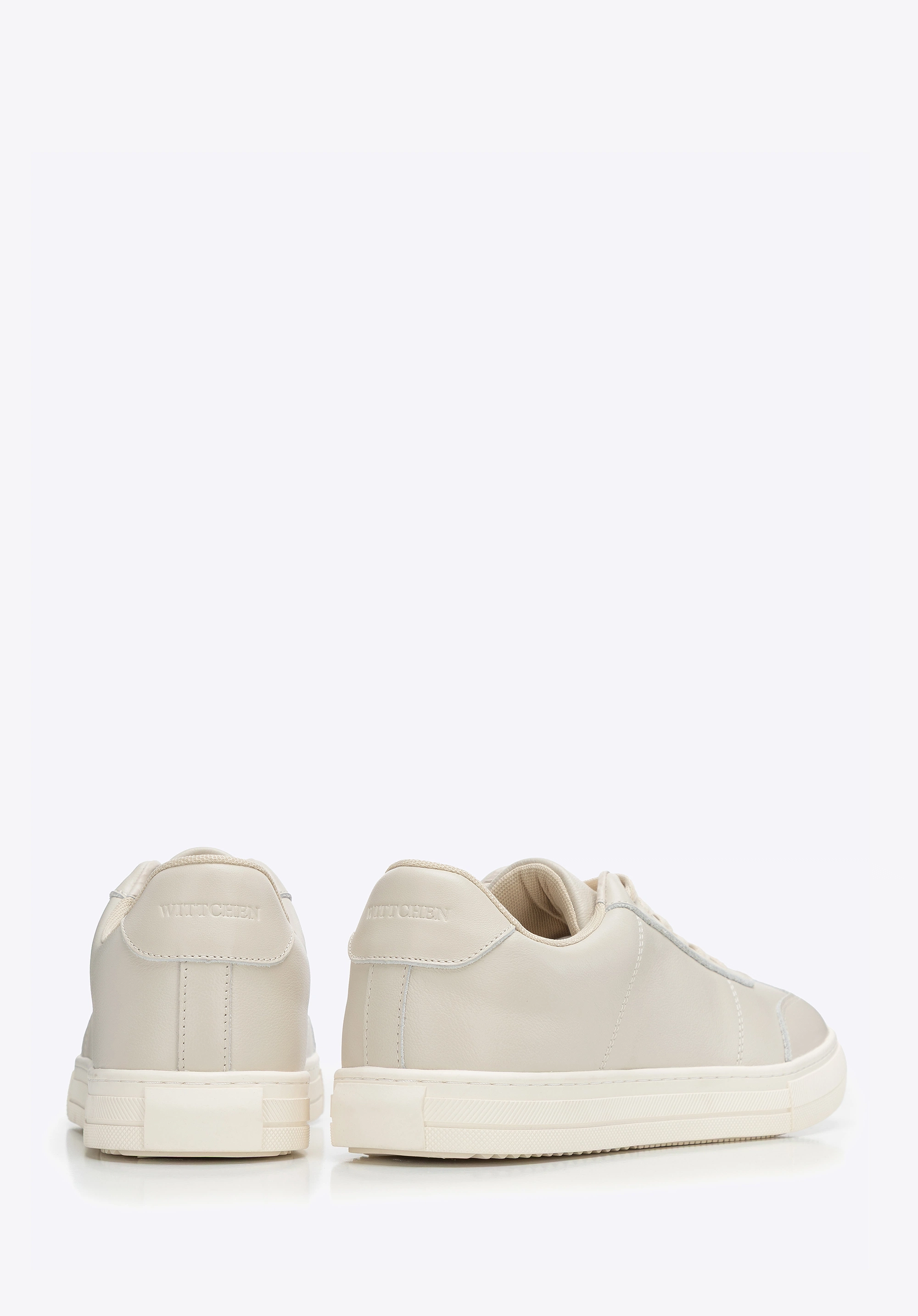 Męskie sneakersy ze skóry licowej beżowe