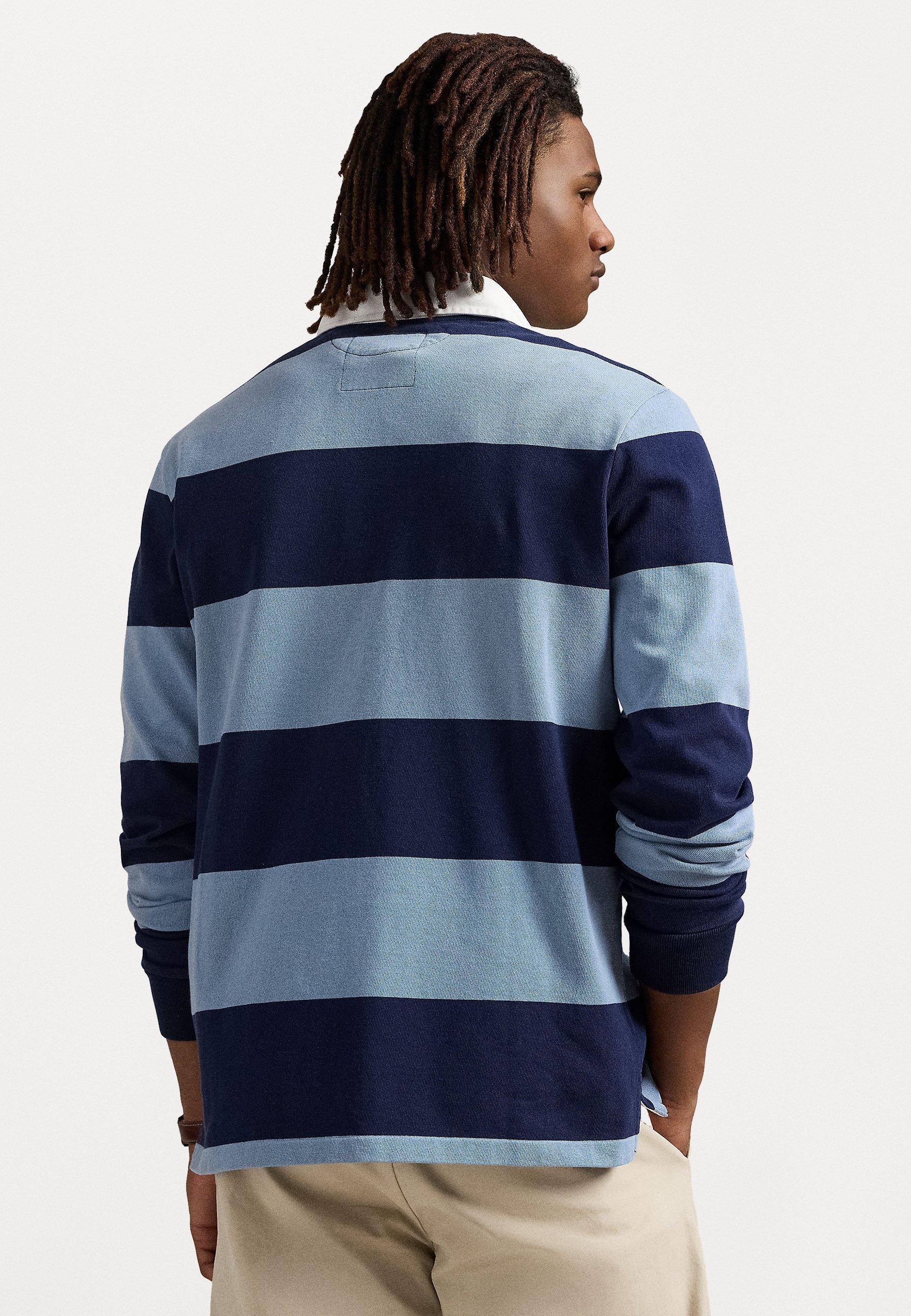 Polo Ralph Lauren Classic Fit Rugby Shirt met Borduurwerk - Top met lange mouwen - Channel Blue/Newport Navy