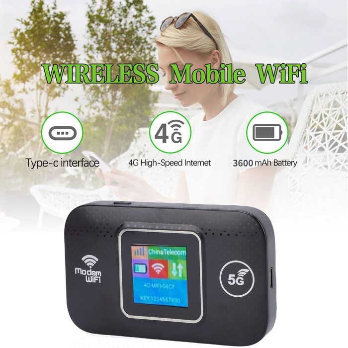 OMABETA Tragbarer WLAN-Zugangspunkt, mobiler Hotspot-Router, 5G LTE Highspeed (300 Mbit/s), 4G LTE Reise-WLAN, mobile Konnektivität