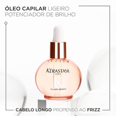 Huile capillaire Kérastase Gloss Absolu Glaze Drops pour cheveux longs, brillance intense, 45 ml