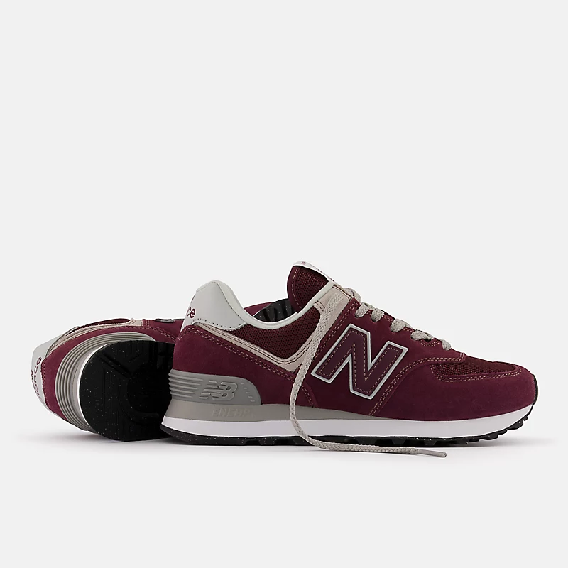 Damskie 574 Core - Burgundowe z Białym