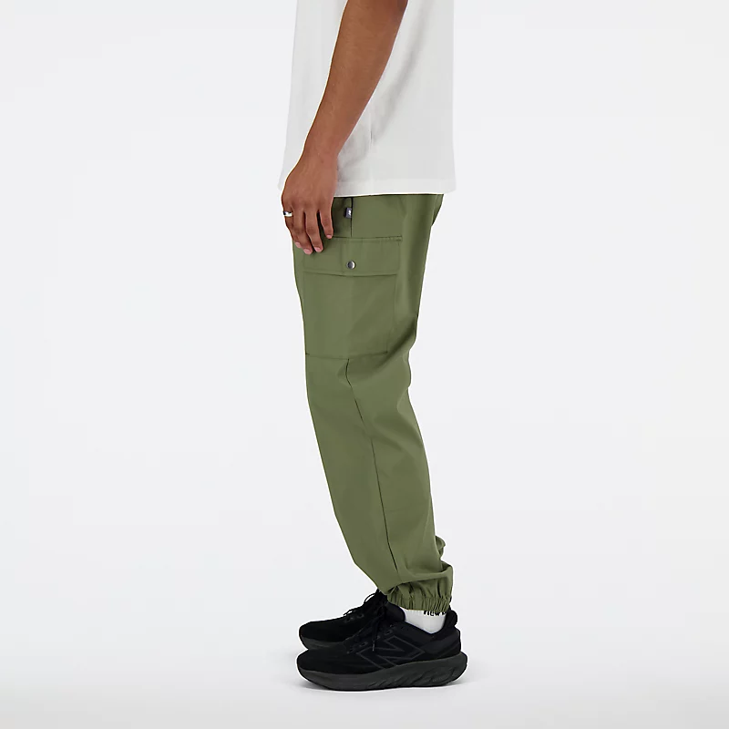 Herren-Twill-Cargohose – Dunkeloliv