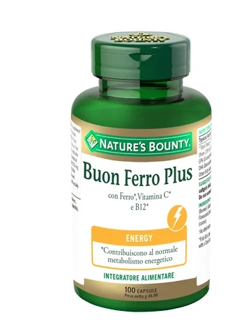 NATURE'S BOUNTY Nature's Bounty Good Iron Plus 100 capsules Voedingssupplement ter ondersteuning van de stofwisseling en energie