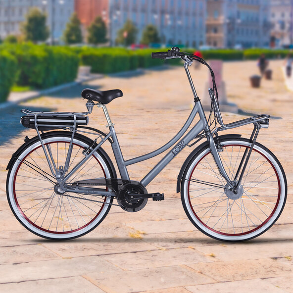 Alu-Elektro-City-Bike, Damen, grad