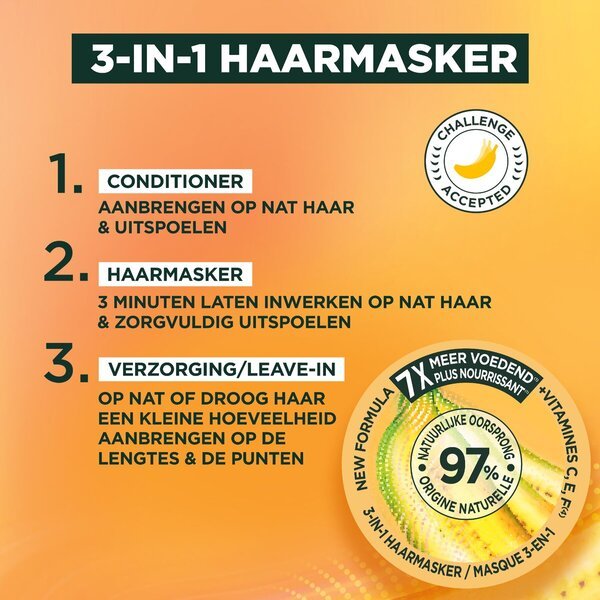 Garnier Fructis hranjiva maska za kosu s okusom banane 3 u 1<br>400ml