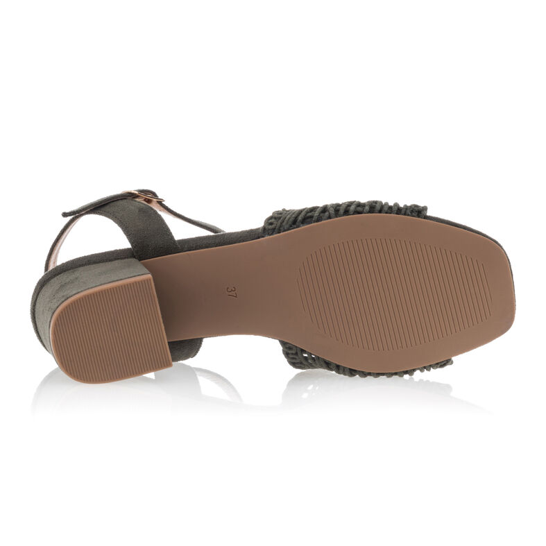 Grüne Damensandalen / Zehenfreie Schuhe