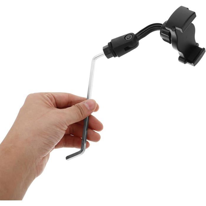 Atril para partituras de saxofón - FEBEST - Adaptador para teléfono - Atril integrado - 18x8x4 cm - 88 g - Negro