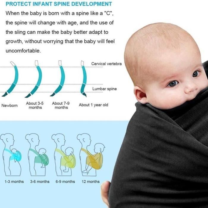 Marsupio multifunzionale per neonati e bambini, in cotone elastico, senza nodi, fino a 15 kg - Rosa