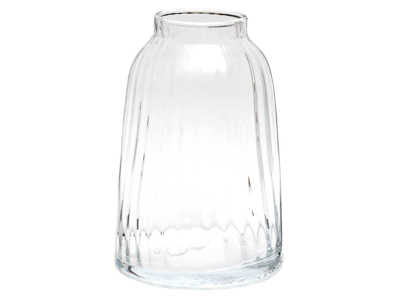 Wazon szklany Optyk 19,5 cm transparentny