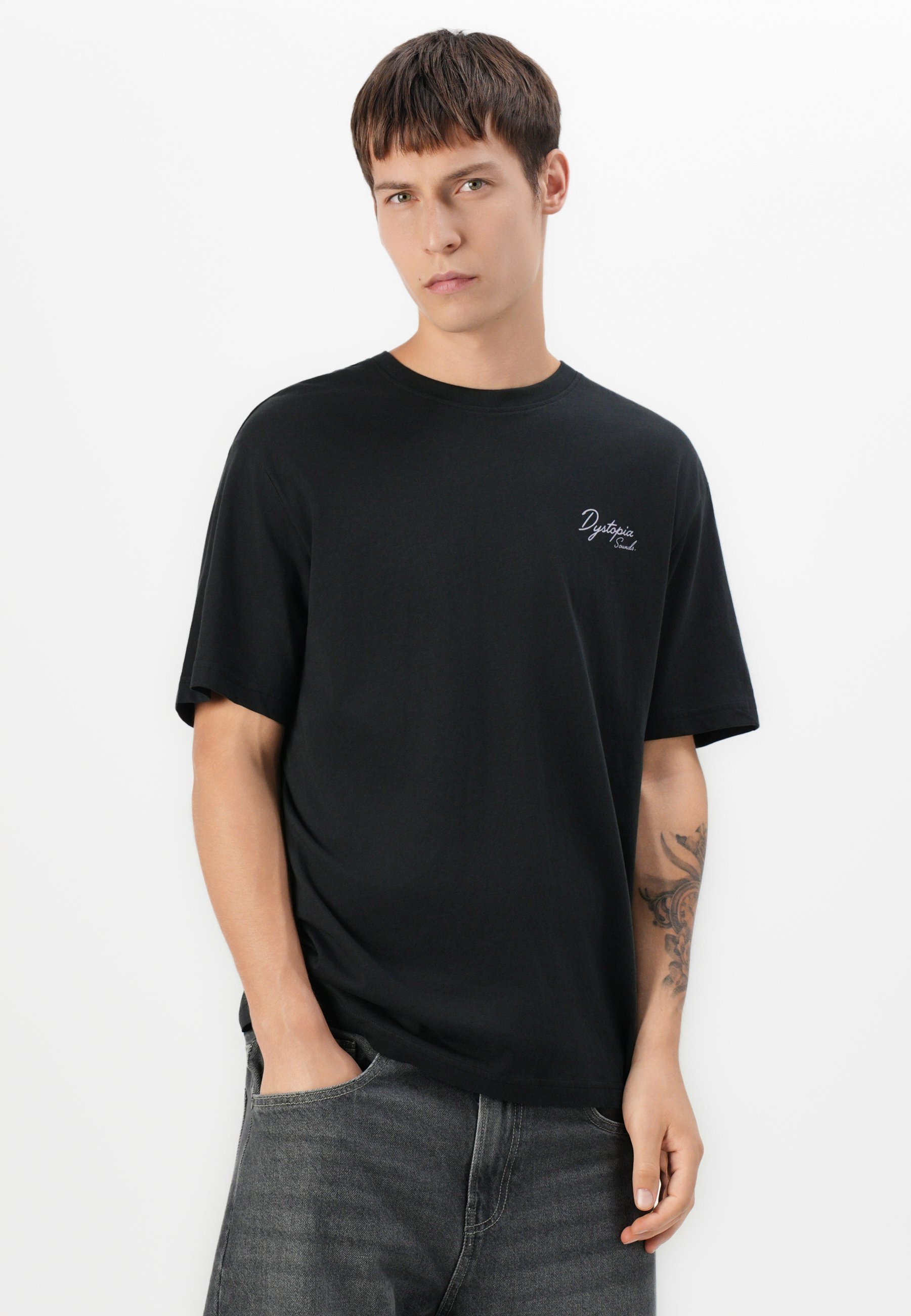 T-shirt Only & Sons ONSFRED DYSTOPIA - Stampa nera