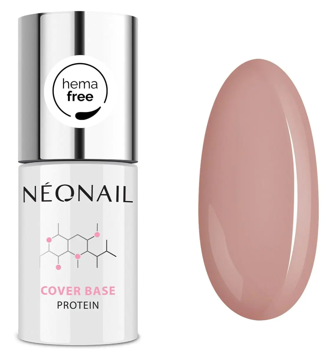 Neonail Cover Base Protein Baza hybrydowa, Cream Beige