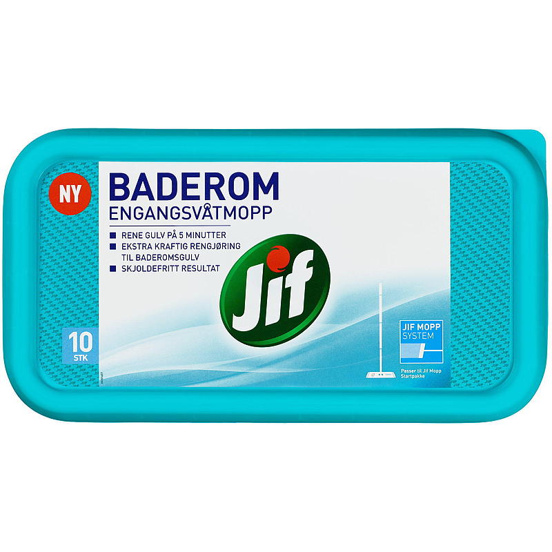 Jif Engangsmoppe 10-pak Jif Badeværelse