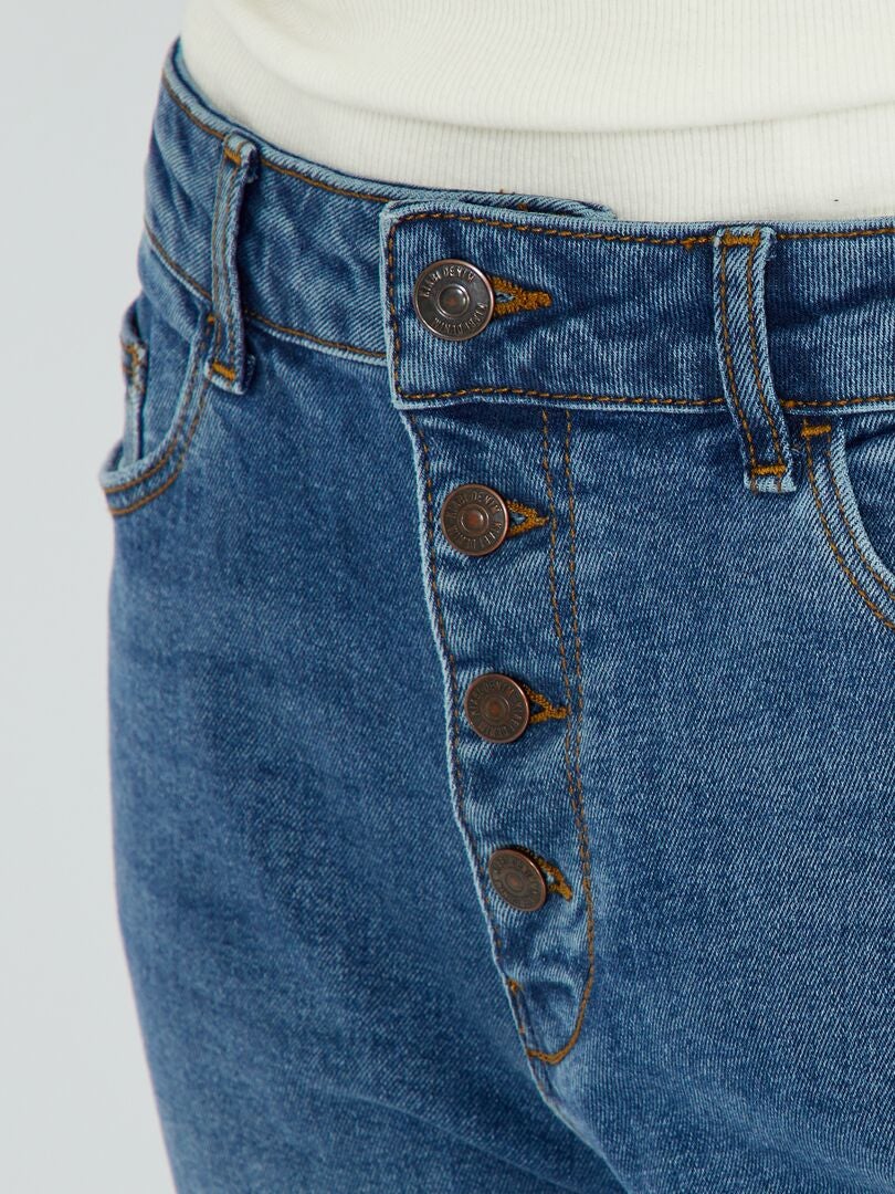 Zeer hooggetailleerde mom jeans - Maat 34 - Blauw