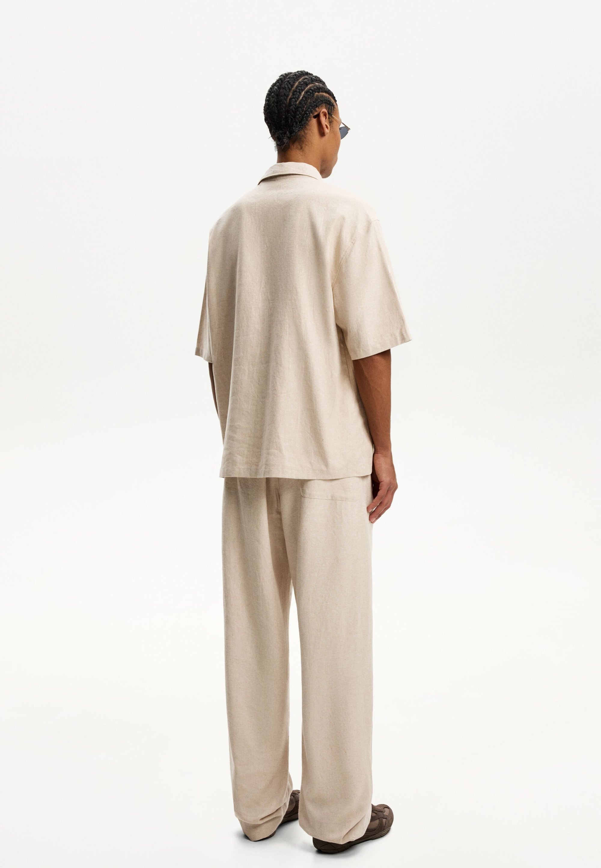 Bershka Leinenmischhemd - Hemd - sand