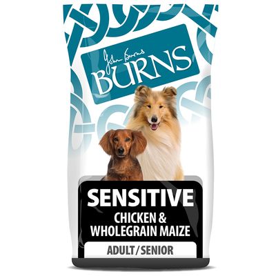 Burns Adult & Senior Sensitive – kurczak i pełnoziarnista kukurydza