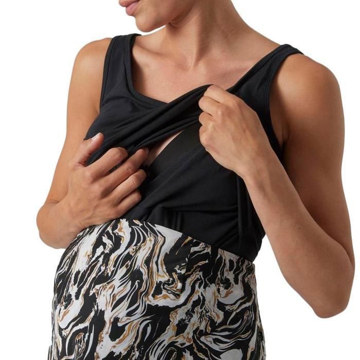 Mamalicious Mia Women's Black Nursing Tank Top