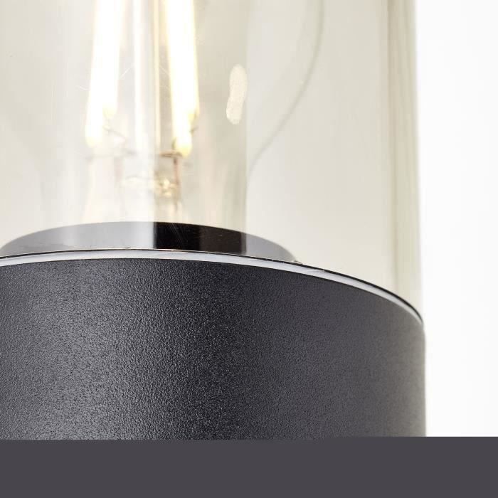 Aplique de exterior SERGIORO - BRILLIANT - 2L con sensor de movimiento - negro mate - aluminio/plástico - IP44