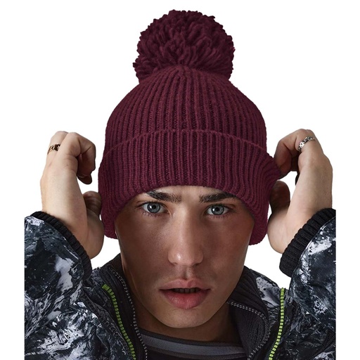 Gorro Beanie De Punto Beechfield Engineered s pomponima