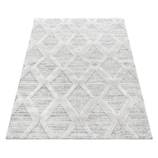 Dywan nowoczesny 3D La Casa romby kremowy 60 cm x 110 cm