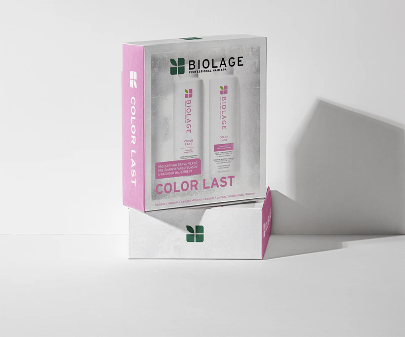 Kit de presente Biolage Essentials ColorLast para cabelos com coloração.