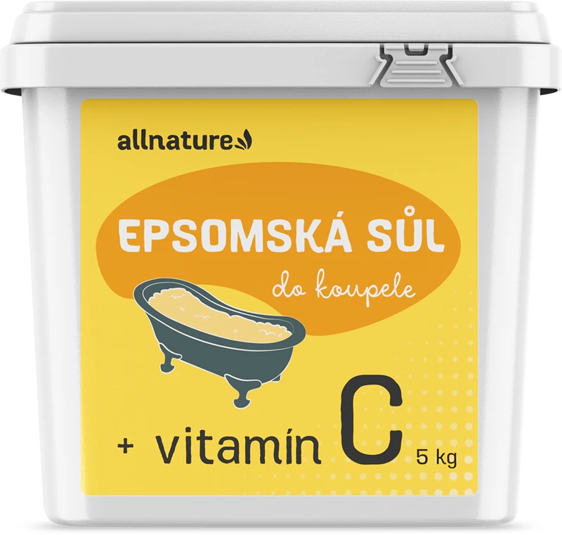 Allnature Epsom sāls + C vitamīna vannas sāls ar C vitamīnu