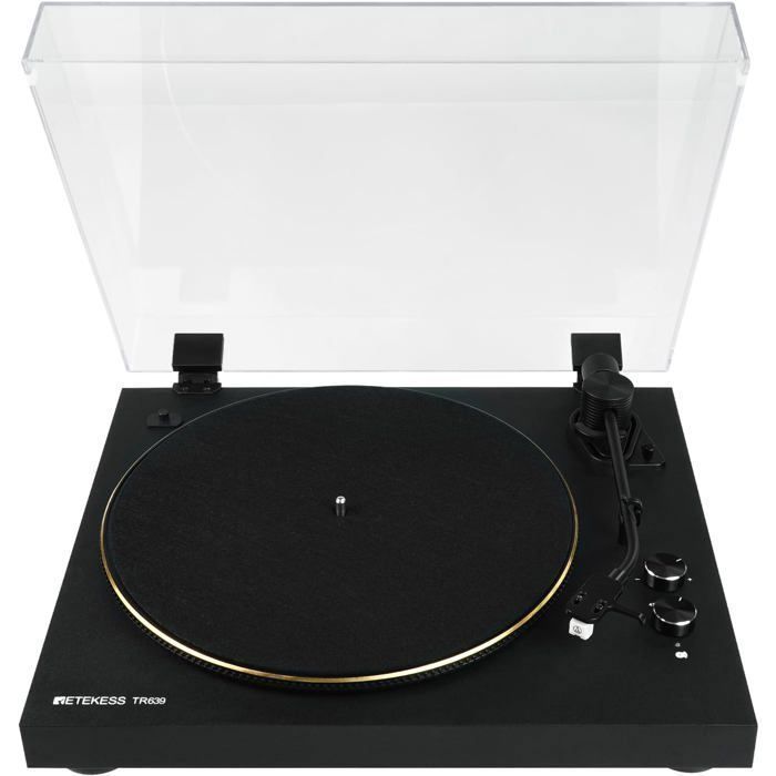Retekess TR639 Turntable, Wireless Connections, Record Player with 2 Speeds, Easy to Use, Home Audio, Living Room