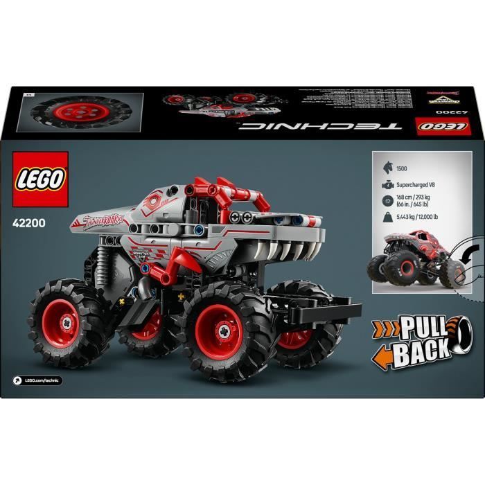LEGO Technic 42200 Monster Jam ThunderROARus Pull-Back Dinosaur Truck - Ages 7+